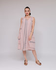 Stripe Bubble Dress Pink Front