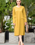 Pocket Dress in mustard 