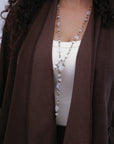 Regular Drape Cardigan in Coco_Front Detail