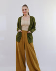 Open 2-Pocket Cardigan in Kiwi_Front