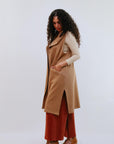 Hoody Dress in Camel_Side