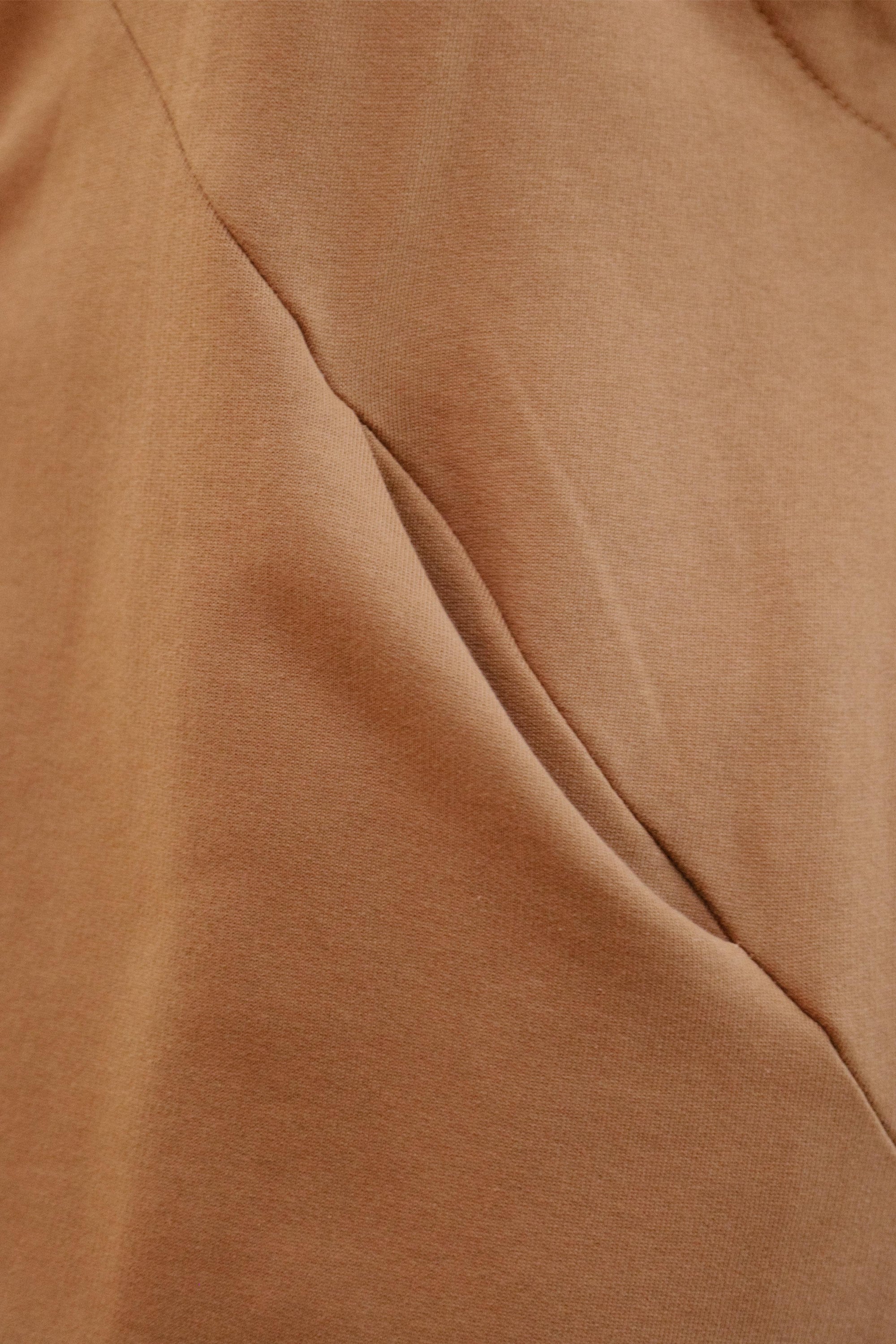 Hoody Dress in Camel_Pocket Detail