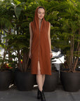 Hoody Dress in Ginger_Front
