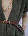 Velted Vest in Heather_Detail