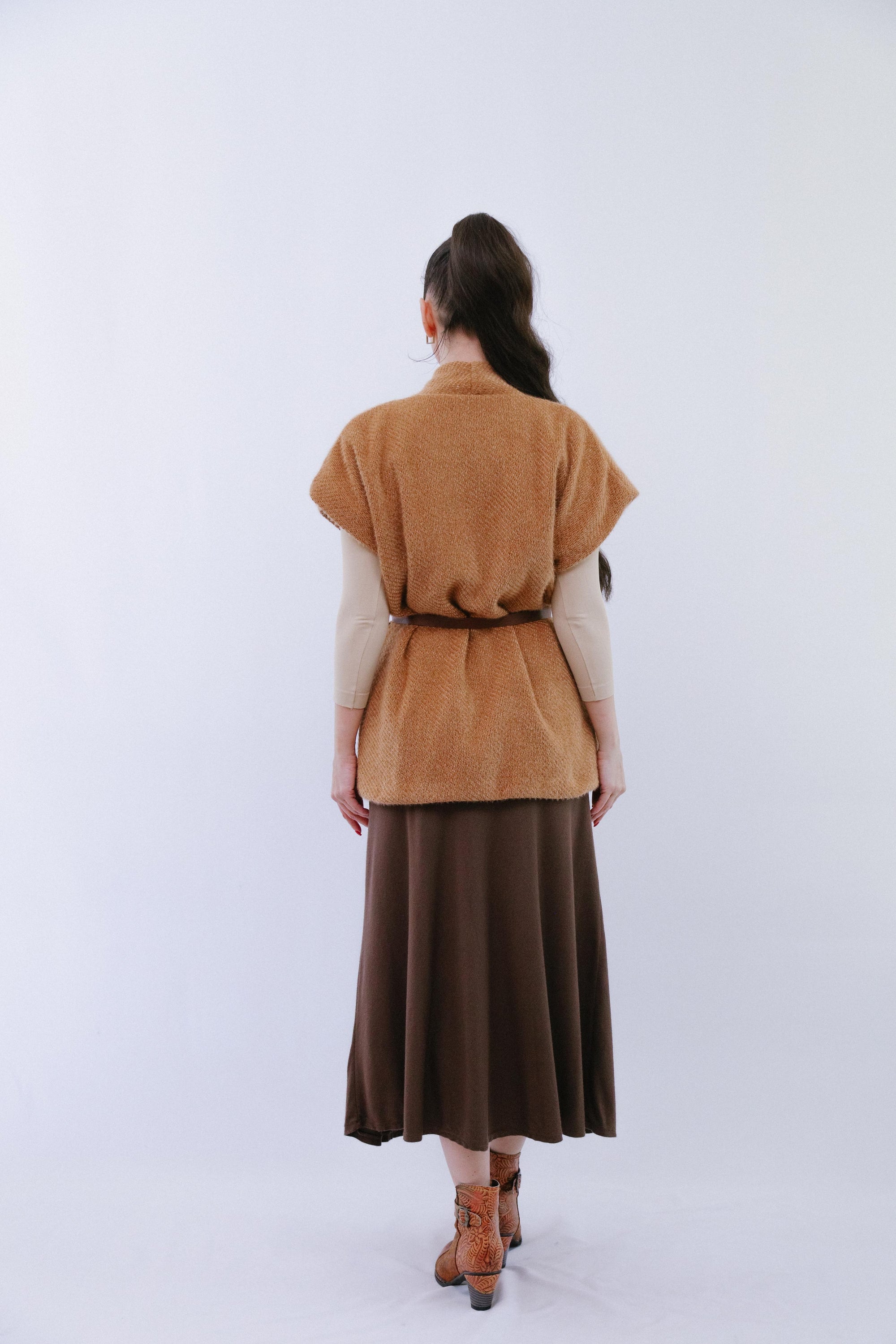 Velted Vest in Ginger_Back