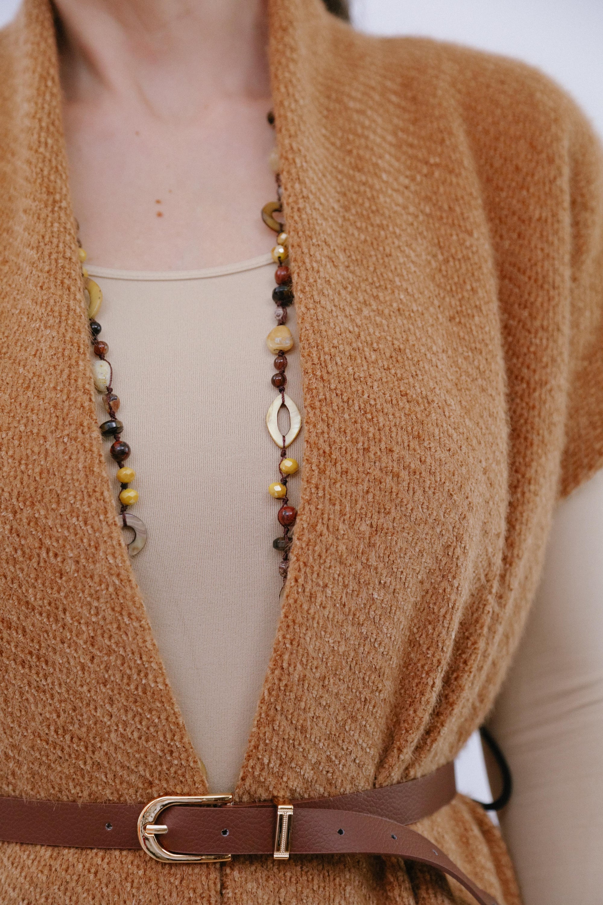 Velted Vest in Ginger_Detail