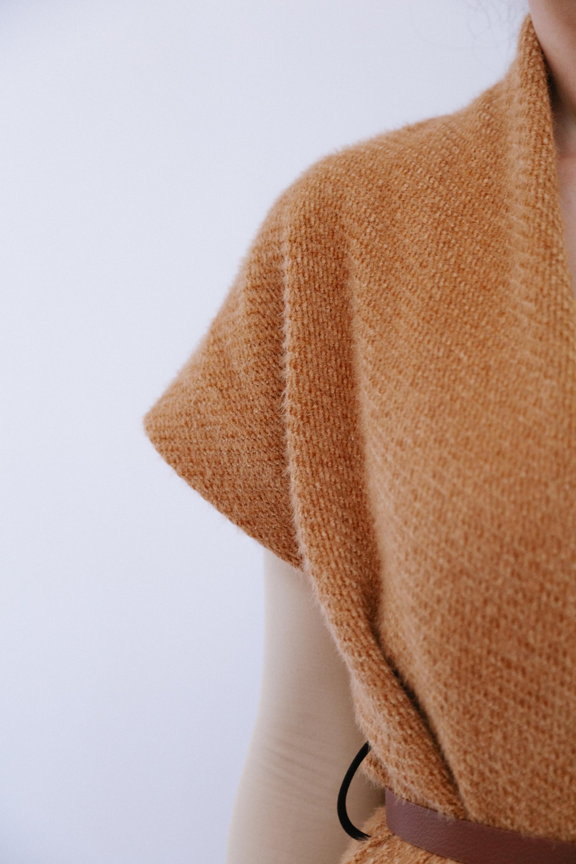 Velted Vest in Ginger_Sleeve Detail