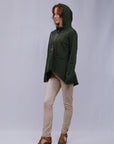 Zip Hi-Lo Hoody Olive_Side