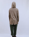 Zip Hi-Lo Hoody Sand_Back