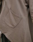 Zip Hi-Lo Hoody Sand_Pocket Detail