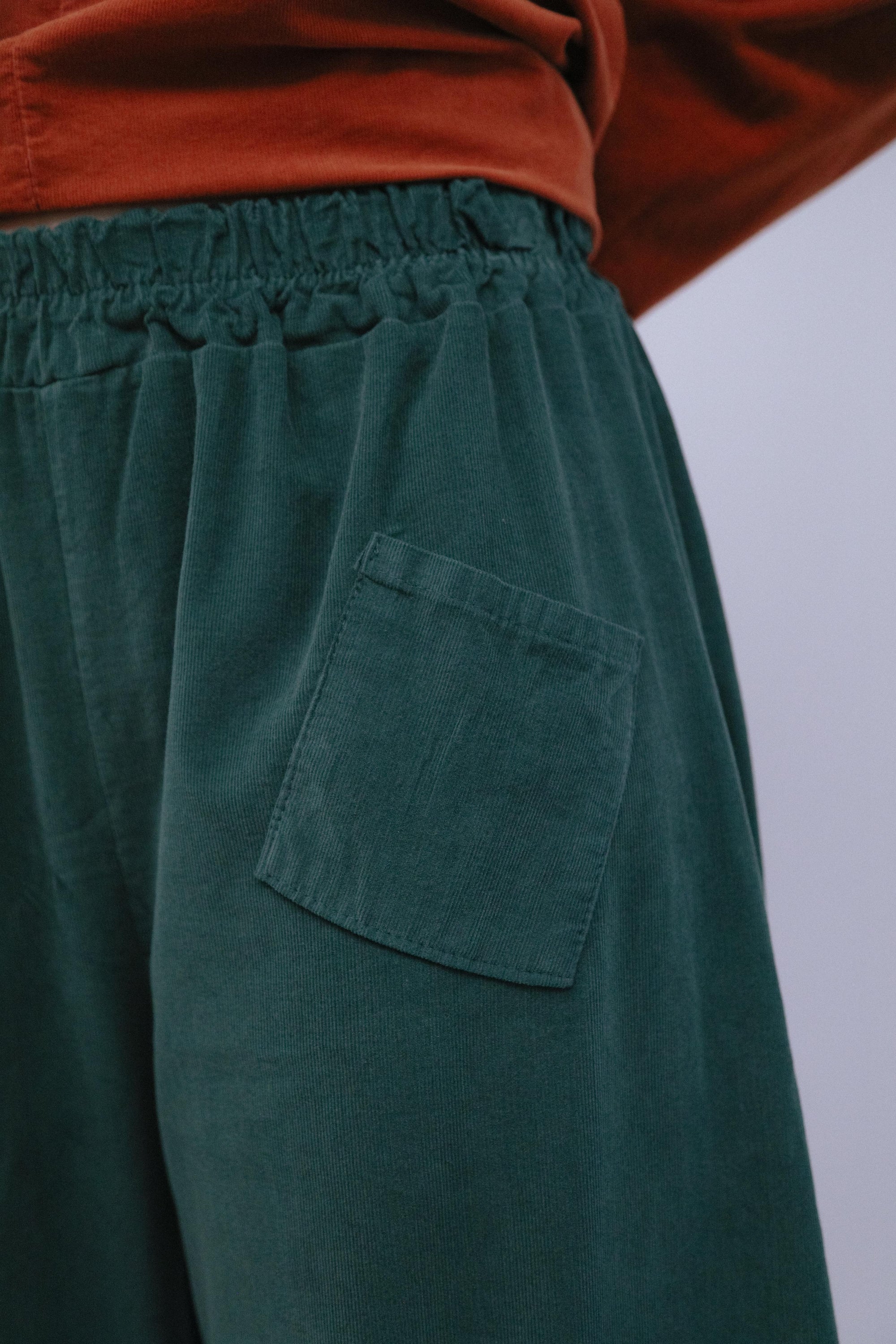 Charlee Pant in Teal_Pocket Detail