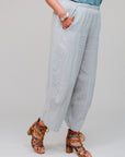 Crop Bungee Pants Silver Side