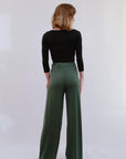 Wide Leg Pants in Olive_Back