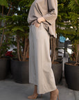 Wide Leg Pants in Taupe_Side