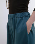 Wide Leg Pants in Teal_Pocket Detail