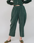 Tapered Hem Pants in Olive_Front