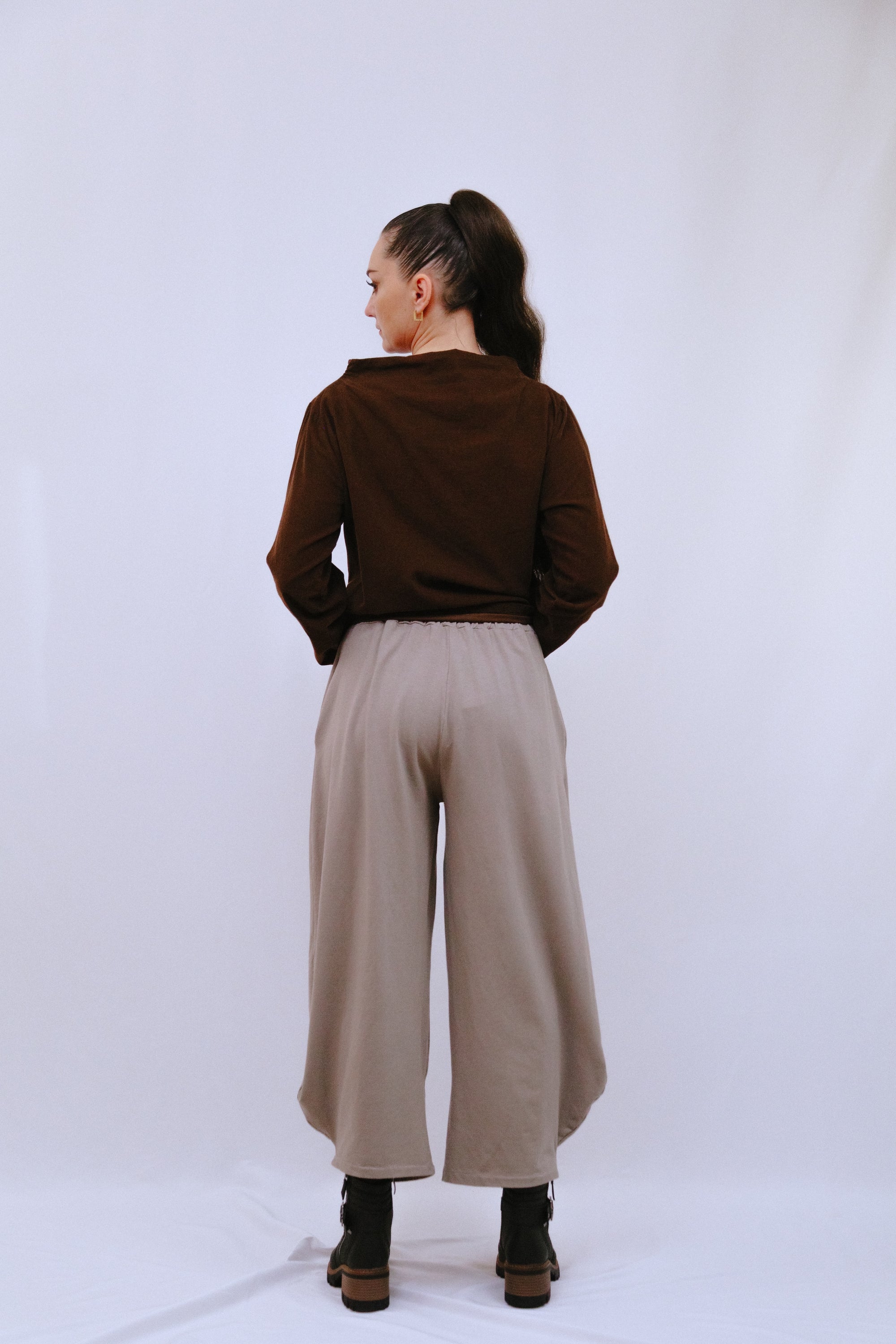 Saga Genie Pants in Sand Back View