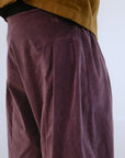 Side Pleat Velvet Pants Amethyst_Detail