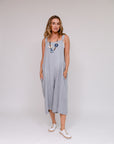 Adjustable Strap Pantsuit Silver Front