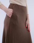 A-line Skirt in Coco_Pocket Detail