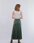 A-line Skirt in Olive_Back