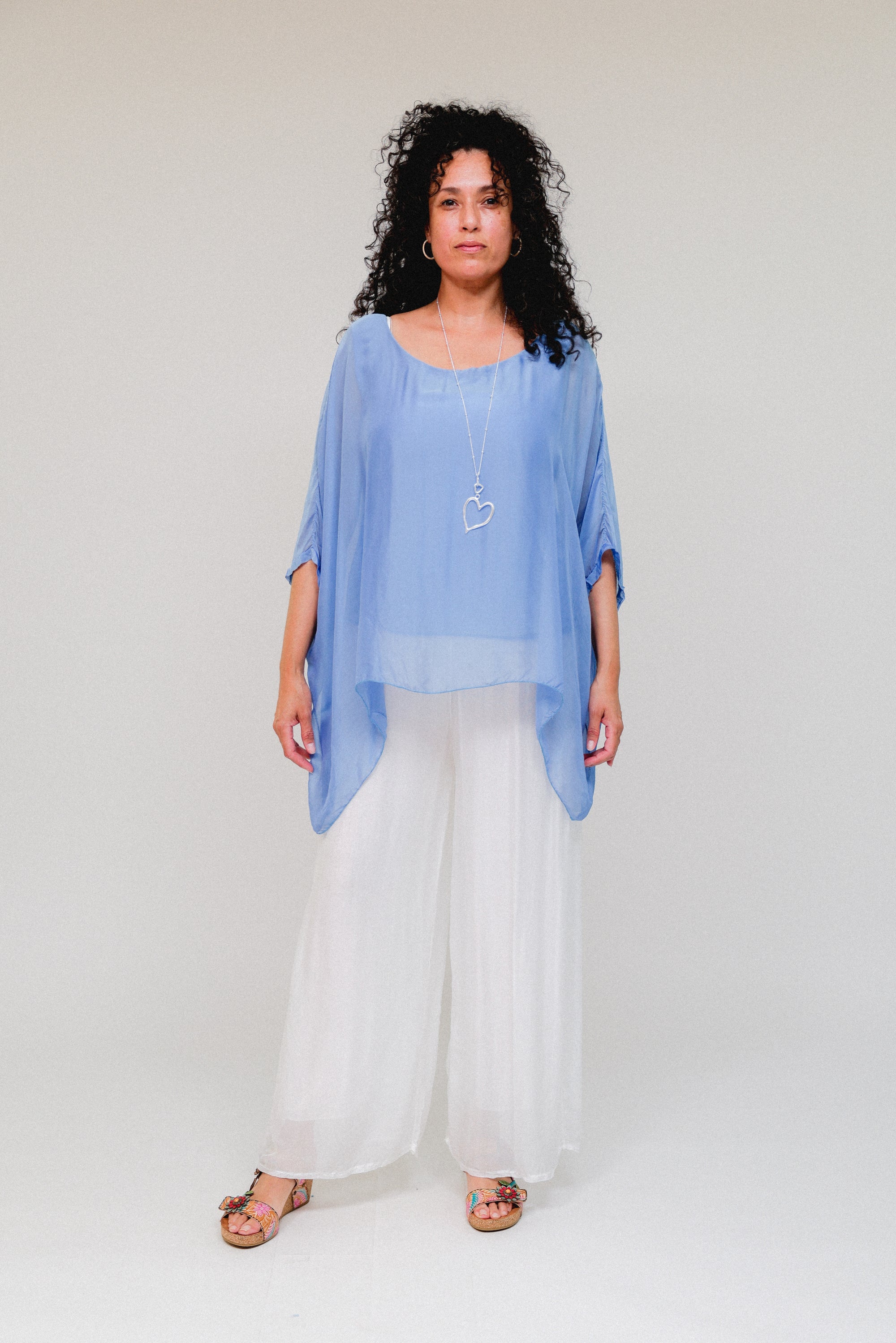 Dolman Top Periwinkle Front