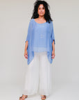 Dolman Top Periwinkle Front