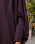 Amelia Cowl Neck Top in Purple_Sleeve Detail