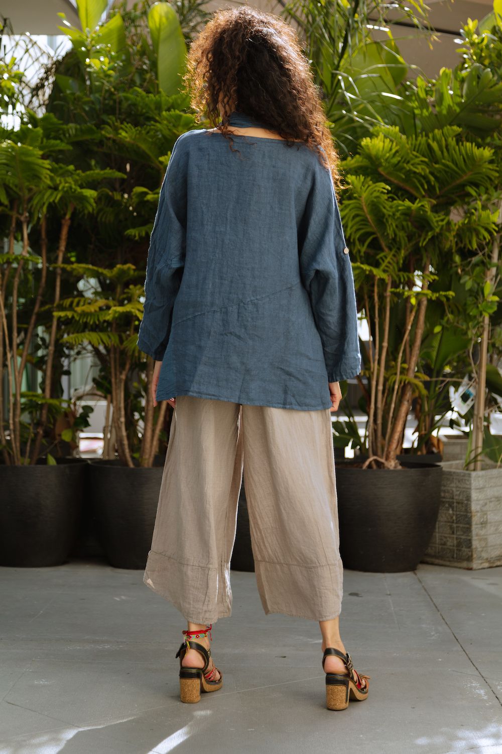 Aisha 2 Piece Linen Top back