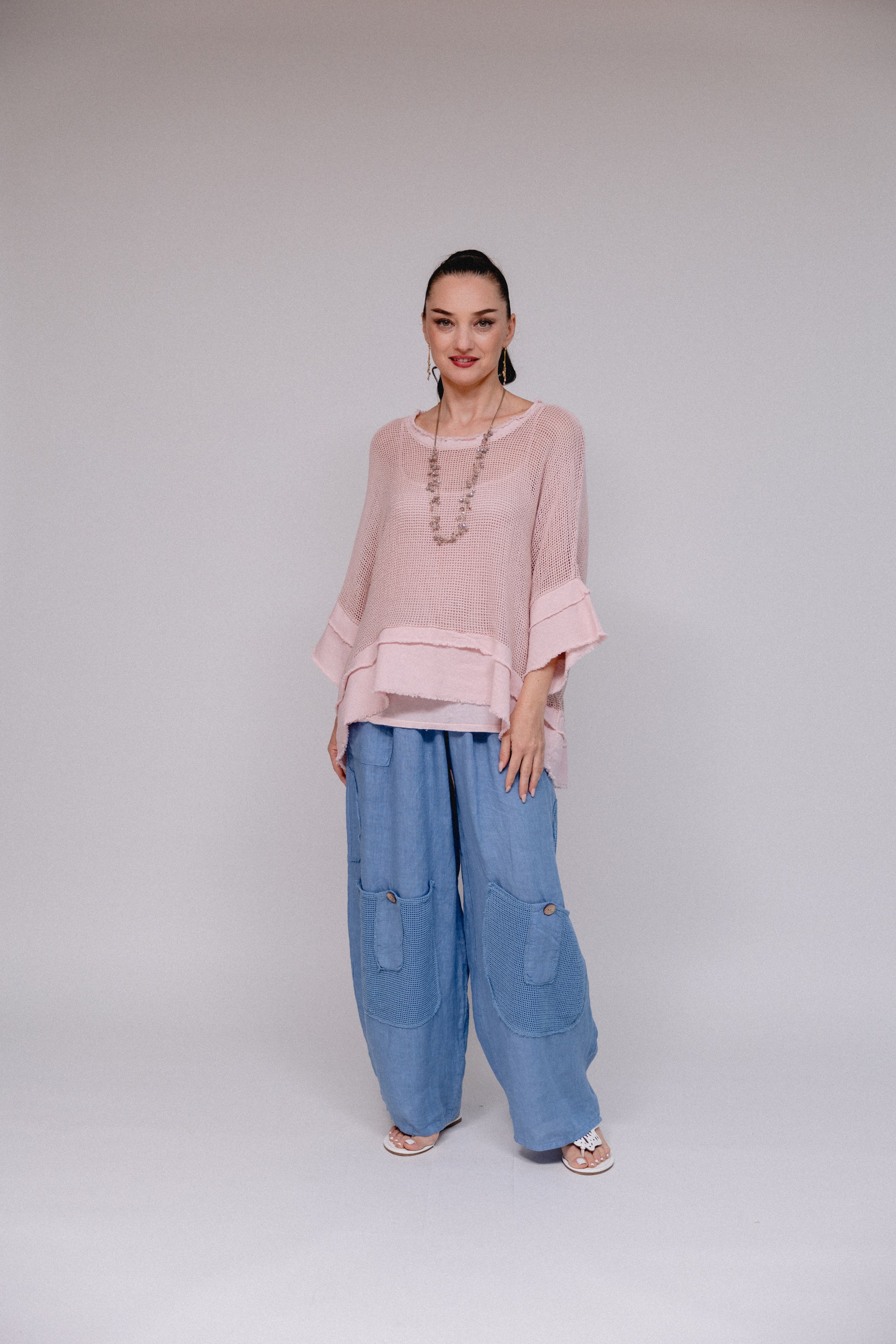 Summer Knit with Tank Pink Front