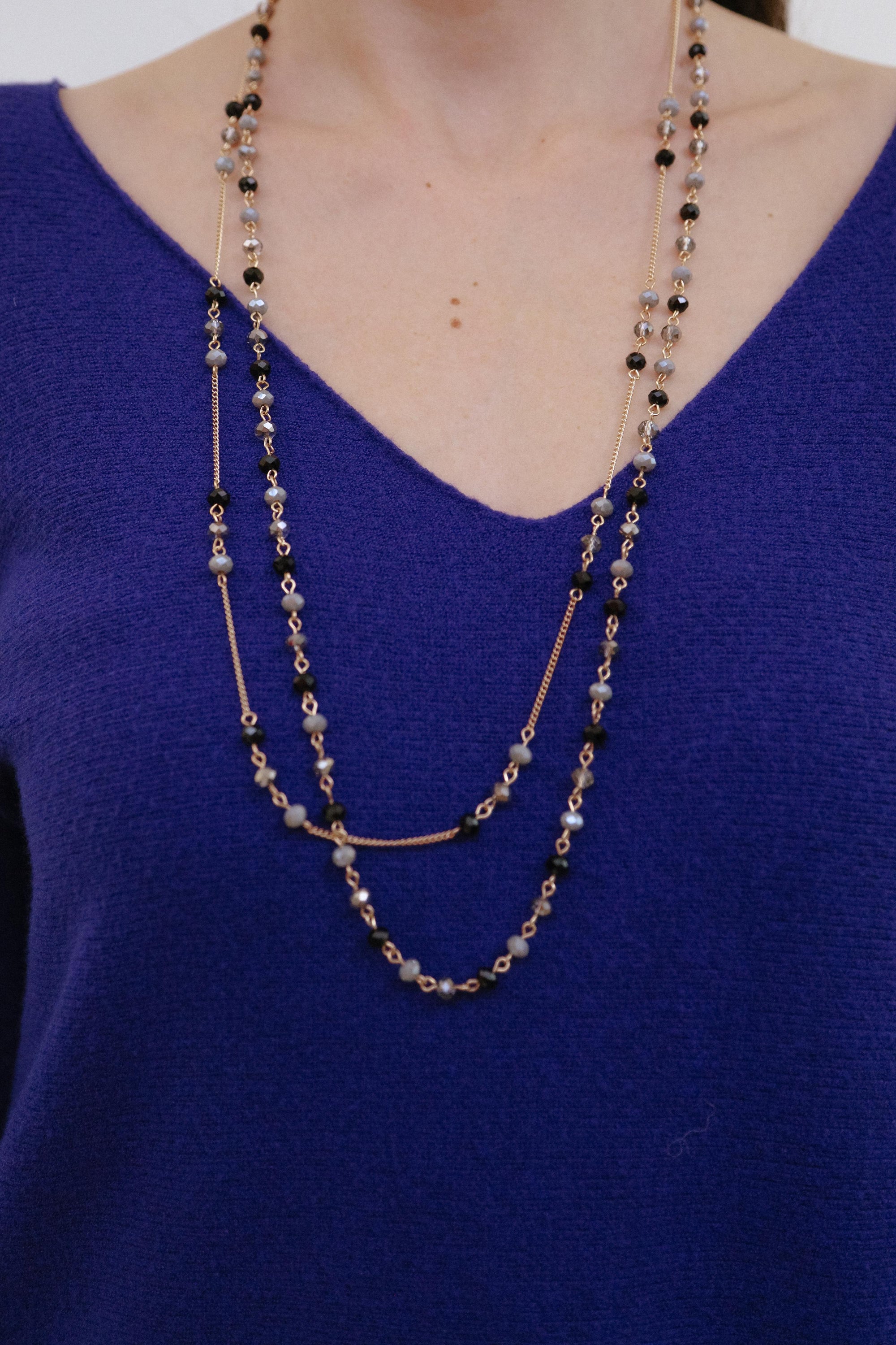 Aubrey Top in Royal_Sleeve Detail