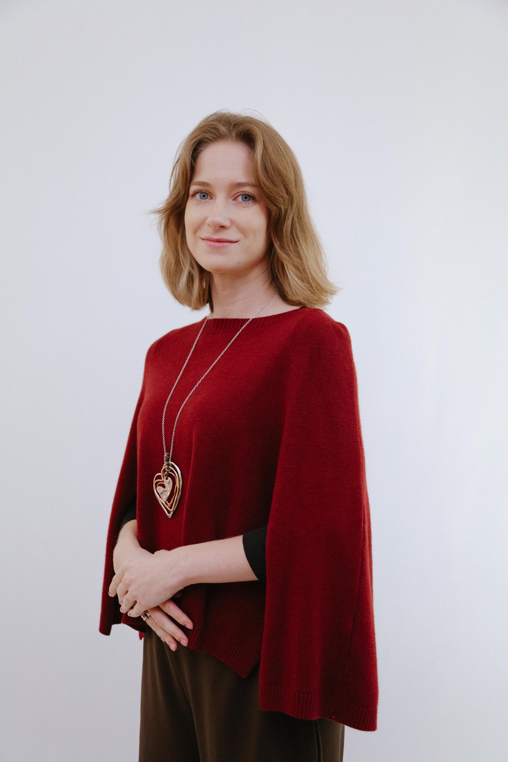 Ribbed Cover Top in Wine_Sleeve Detail