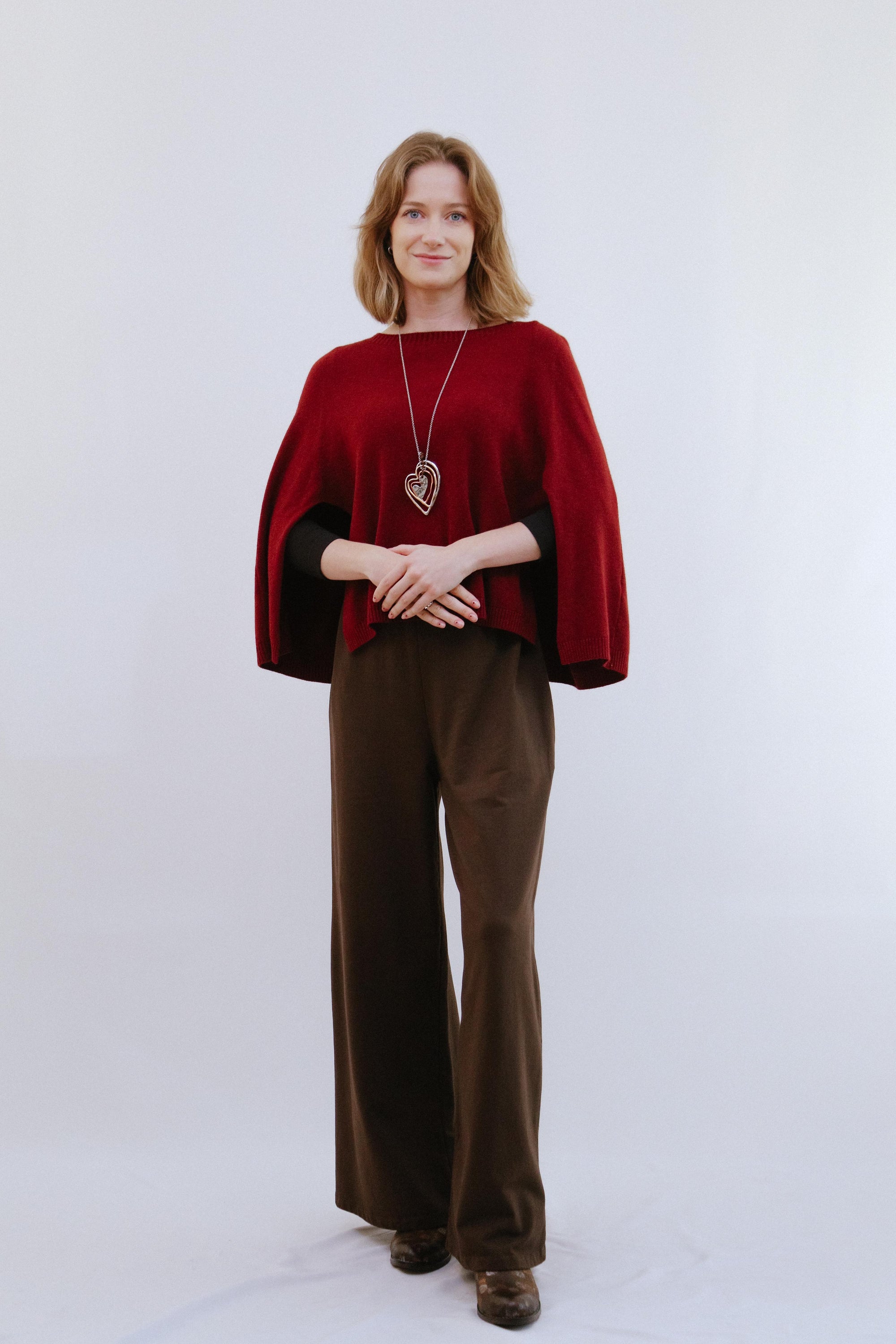 Ribbed Cover Top in Wine_ Front