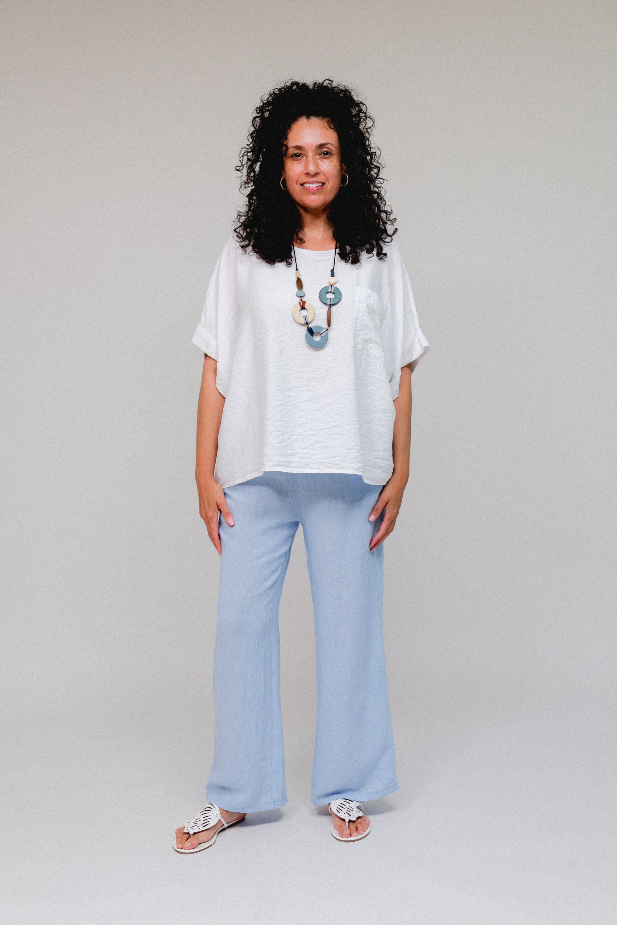 Fold Sleeve 1-Pocket Top White Front