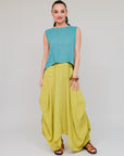 Ribbon Back Hi-Lo Tank Teal Front