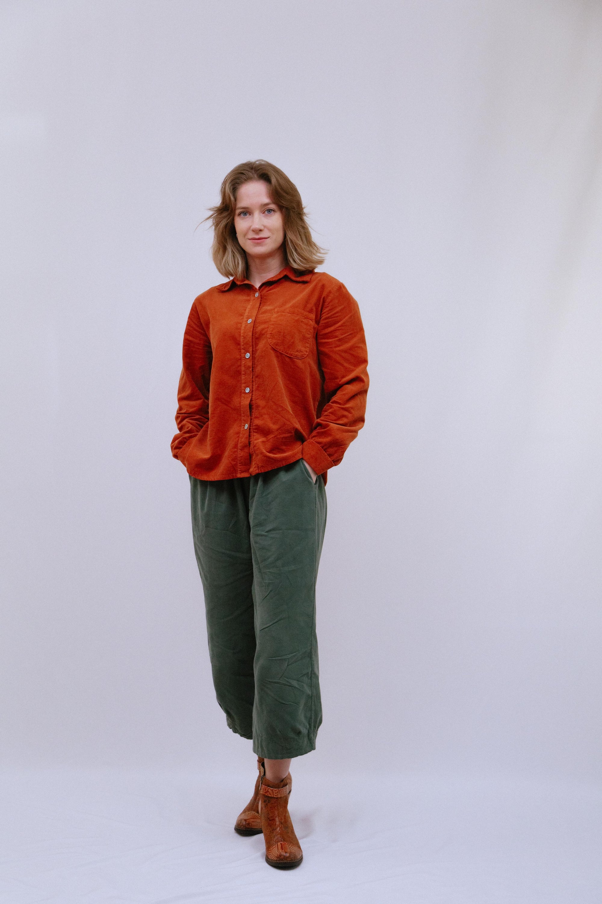 1-Pocket Utility Shirt in Terra_Front