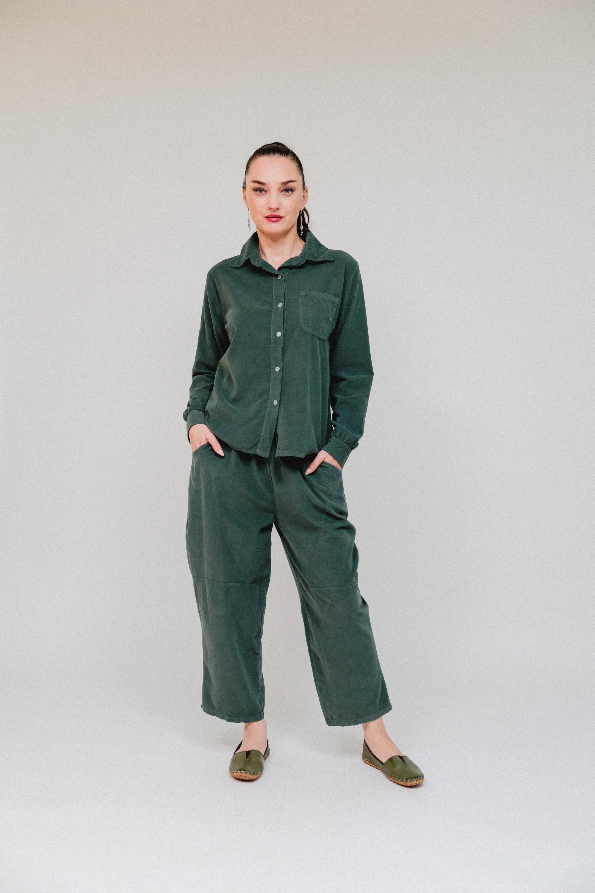 1-Pocket Utility Shirt in Olive_Front