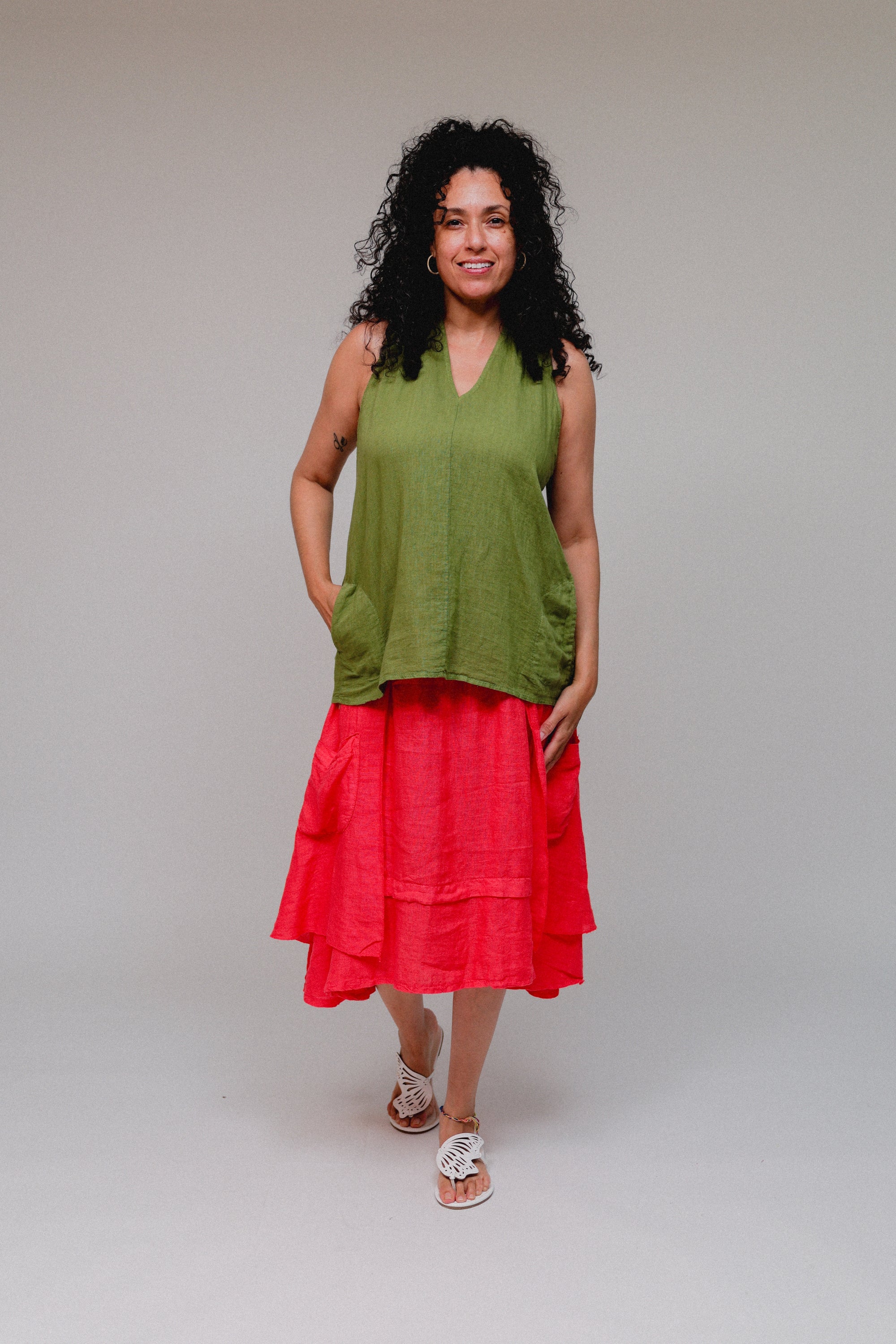 Racer Back Tunic Kiwi Front