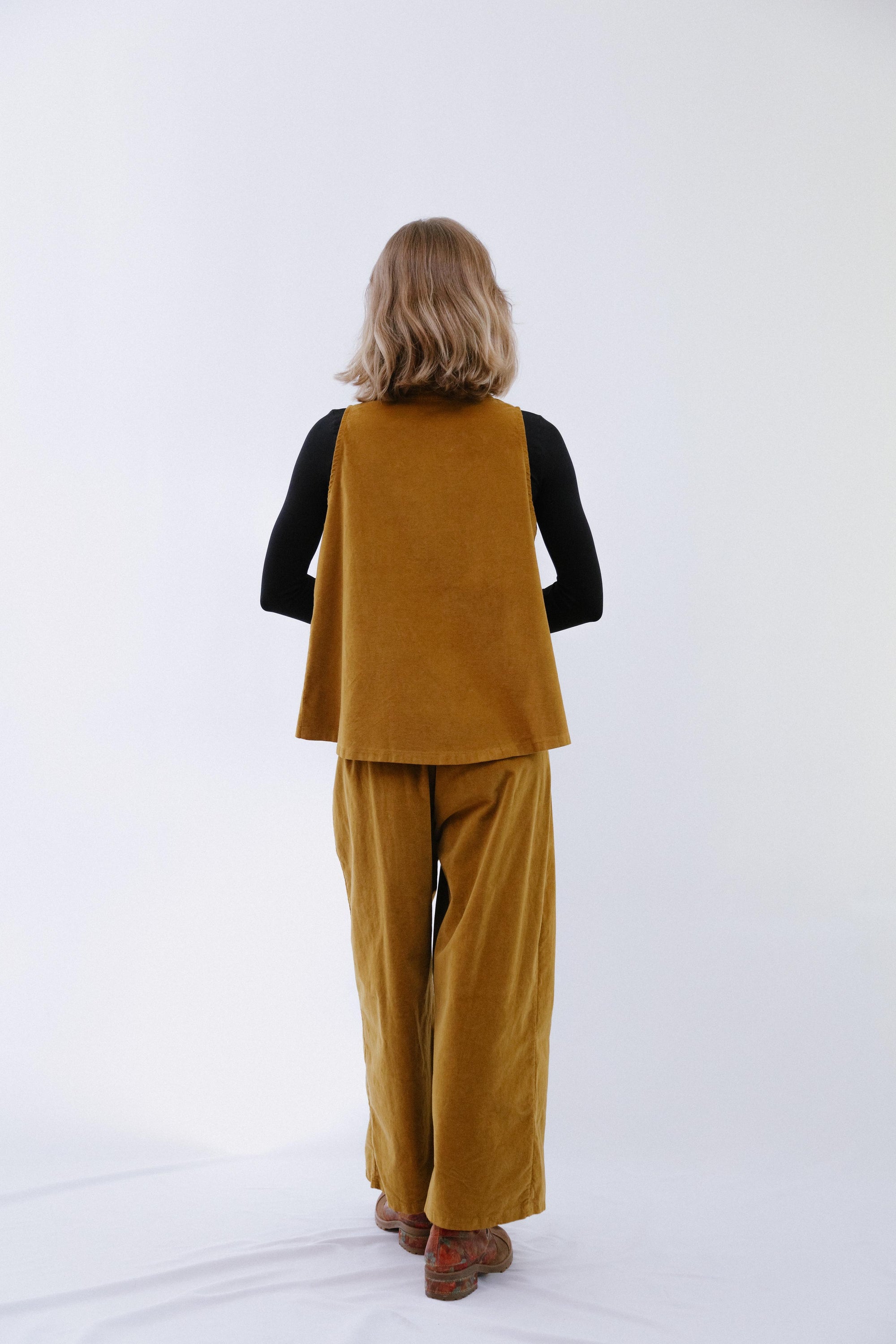 Veronica Vest in Mustard_Back
