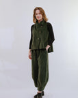 Veronica Vest in Olive_Front