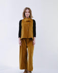 Veronica Vest in Mustard_Front