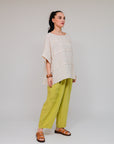 Stitched Stripe Shirt Sand Side