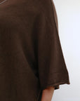 Crew Neck Extended Sleeve Top in Coco_Sleeve Detail
