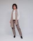 Ribbed Knit Scarf in Sand