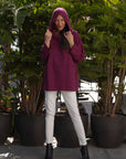 Pieces Hoody in plum 