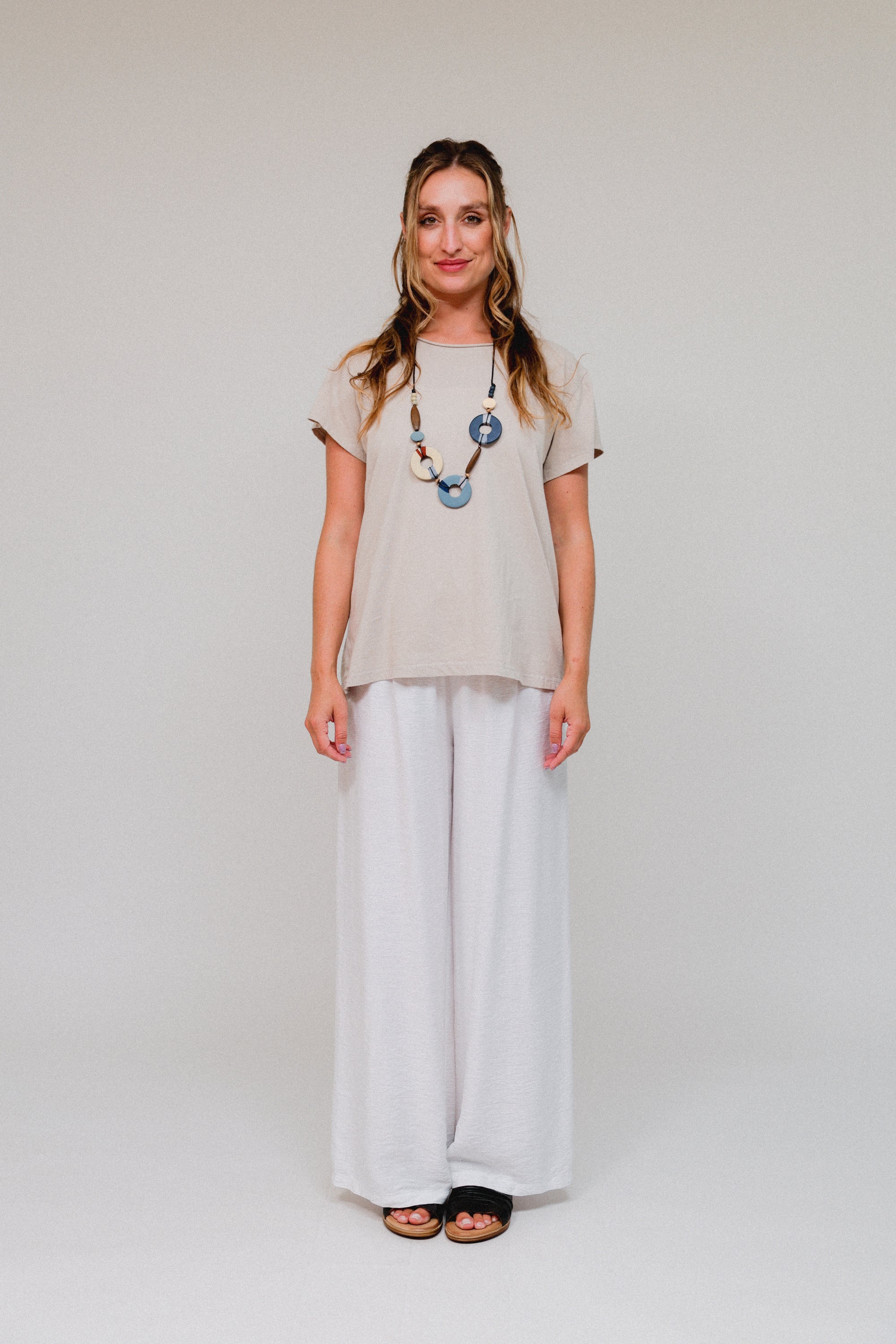 Crew Neck Tee Sand Front