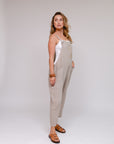 Stripe Front Tie Pantsuit
