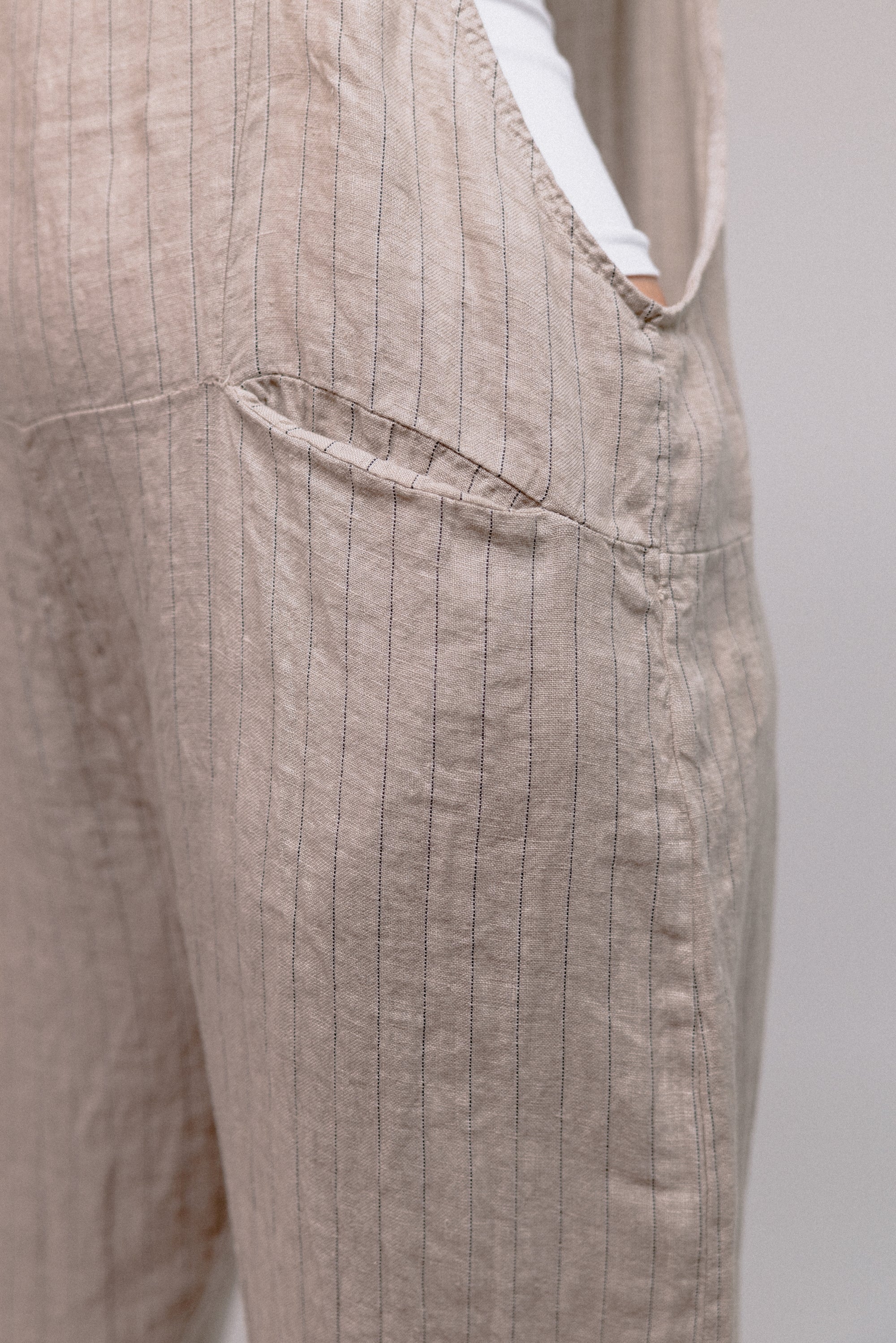 Stripe Front Tie Pantsuit