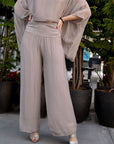 Jamie Palazzo Pants in taupe